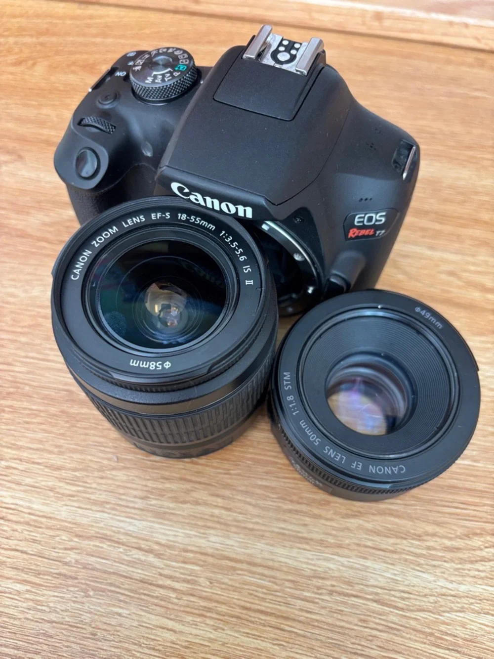 Canon DSLR Camera Body with 18-55mm Kit Lens and 50mm Prime - Black